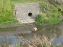 Kanalizační vyústění do Kyjovky v Lanžhotě.